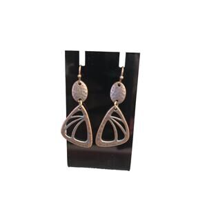 Triangle copper tone earrings